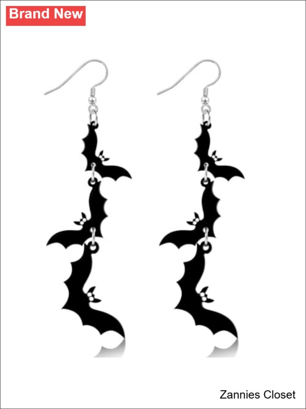 👻 Halloween Bat Drop Dangle Earrings for Women Acrylic Tiered Design